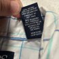 Chaps Mens Short-Sleeve Check Button-Down Shirt Size M White/Blue Classic Fit