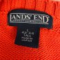 Lands End Mens Sweater V-Neck Size L Tall Orange Knit Made in Japan Warm Delicat