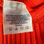 Lands End Mens Sweater V-Neck Size L Tall Orange Knit Made in Japan Warm Delicat