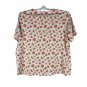Easy Essentials Watermelon Print Women's T-Shirt 2X White & Pink