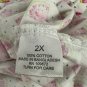 Easy Essentials Watermelon Print Women's T-Shirt 2X White & Pink