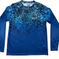 World Wide Sportsman Blue Long Sleeve Mens Medium Fishing Shirt UV Protection