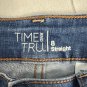 Time And Tru Womens Medium Wash Straight Leg Jeans Size 8 Denim Stretch Casual