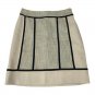 Ann Taylor Womens Size 2 Beige & Black Textured A-Line Skirt Polyester Blend
