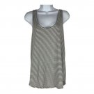 Lou & Grey Womens Striped Tank Top Size Large Sleeveless Lightweight Black/White