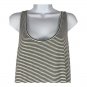 Lou & Grey Womens Striped Tank Top Size Large Sleeveless Lightweight Black/White