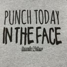 Punch Today In The Face Graphic Racerback Tank Top Large Gray