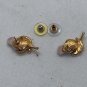 Vintage Monet Rose Quartz & Gold-Tone Leaf Earrings Elegant