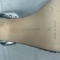 Good American Silver Metallic Slingback High Heel Sandals Clear Straps Size 7.5