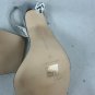 Good American Silver Metallic Slingback High Heel Sandals Clear Straps Size 7.5