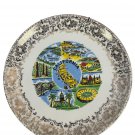 California Vintage Souvenir Plate Scenic Attractions Gold Trim 9” Display Item California Vintage Souvenir Plate Scenic Attractions Gold Trim 9” Display Item