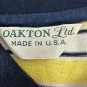Oakton Ltd. Mens Yellow & Black Striped Polo Shirt Size L