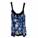Ellen Tracy Womens Sleeveless Blue Floral Print Tunic Top Size Large Relaxed Fit Ellen Tracy Womens Sleeveless Blue Floral Print Tunic Top Size Large Relaxed Fit