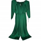 Lane Bryant Green Long Sleeve Jumpsuit Plus Size 18 Elastic Waist Polyester