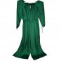 Lane Bryant Green Long Sleeve Jumpsuit Plus Size 18 Elastic Waist Polyester