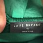 Lane Bryant Green Long Sleeve Jumpsuit Plus Size 18 Elastic Waist Polyester