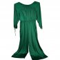 Lane Bryant Green Long Sleeve Jumpsuit Plus Size 18 Elastic Waist Polyester