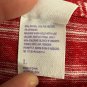 Stars Above Womens Red White Stripe Long Sleeve Relaxed Pocket T Shirt Size L