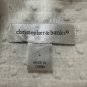 Christopher & Banks Womens Button-Up Short Sleeve Blouse Size Large White Textur