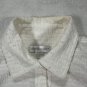 Christopher & Banks Womens Button-Up Short Sleeve Blouse Size Large White Textur