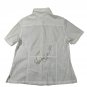 Christopher & Banks Womens Button-Up Short Sleeve Blouse Size Large White Textur