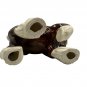 Vintage Ceramic Brown & Ivory Horse Figurine Glossy Finish Home Decor