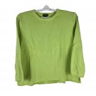 Eddie Bauer Women's Long Sleeve Green Cotton Sweater Size L