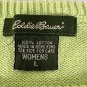 Eddie Bauer Women's Long Sleeve Green Cotton Sweater Size L