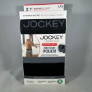 Jockey Mens Boxer Briefs Microfiber Stretch Pouch L 6" Inseam 3-Pack Black/Grey
