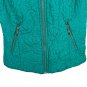 Christopher & Banks Womens Quilted Green Vest S Lightweight Full Zip Pockets