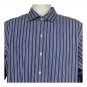 Brooks Brothers Slim Fit Mens Button-Up Shirt 16.5x35 Blue Striped Egyptian