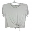 Cato Est. 1946 Women’s Tie-Front Top XL White Short Sleeve Casual Relaxed