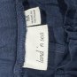 Land N Sea Womens Wide-Leg Navy Pants M Washable Linen Blend Spring Casual