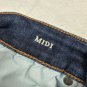 American Eagle Outfitters Womens Dark Wash Denim Shorts Size 2 Midi Stretch