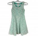 Cherokee Girls' Mint Green & White Lace Dress Size M Sleeveless Back Zipper