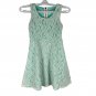 Cherokee Girls' Mint Green & White Lace Dress Size M Sleeveless Back Zipper