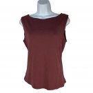 Universal Thread Womens Sleeveless Tank Top Size M Burgundy Scoop Neck Elastic F