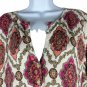 Croft & Barrow Womens Medium 100% Cotton 3/4 Sleeve Button-Up Top