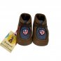 Ariat Lil Stompers Infant Shoes Size 2 Brown Denim Soft Sole American Flag Logo