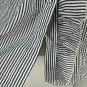 Black And White Striped ePretty Ruffle Button Up Blouse Size M Lightweight Chic