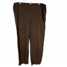 Eileen Fisher Brown Pull-On Straight Leg Pants Womens Size M