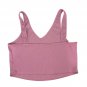 Shein Curve Womens Pink Ribbed Crop Top 2XL V Neck Plus Size Casual Stretch Tank