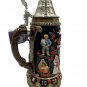 German KING Stein Of Life Ltd Ed Hand-Painted Pewter Top Stein No. 4889 Signed