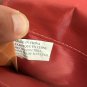 Red Faux Leather Crossbody Bag Gold Ring Accent Adjustable Strap Compact Design