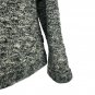 Prana Womens Full Zip Gray Black Sweater Jacket Size Large High Collar USA Made