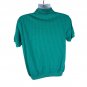 Peter B Vintage Mens Polo Shirt Size Large Teal Ribbed Short Sleeve
