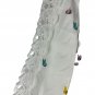 ChicMe Womens White Long-Sleeve Top With Multicolor Butterfly Print & Lace