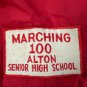 Vintage King Louie Marching 100 Alton Senior High Jacket Red Medium Sax Line USA