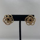 Vintage Gold-Tone Knot Clip-On Earrings Vintage Gold-Tone Knot Clip-On Earrings