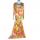 Boston Proper Womens Medium Multicolor Maxi Dress Sequin Accents Long Sleeve Boston Proper Womens Medium Multicolor Maxi Dress Sequin Accents Long Sleeve